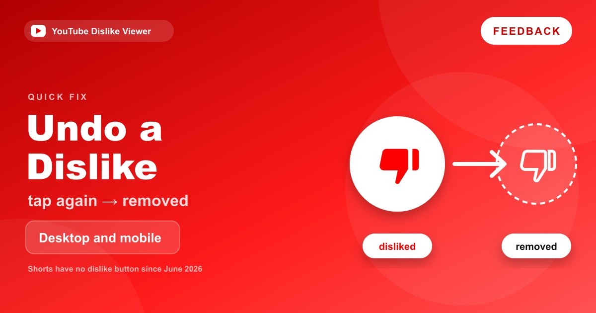 Illustration of a filled thumbs-down icon turning back into a neutral outlined icon